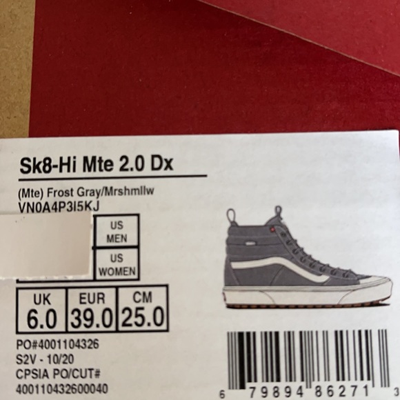 Vans Sk8-Hi 2.0 Dx Frost Grey/Marshmallow WMNS - Picture 16 of 16